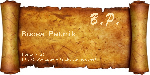 Bucsa Patrik névjegykártya